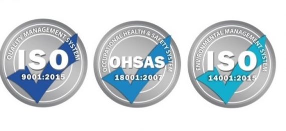Successful recertification under ISO 9001:2015, ISO 1400:2015 and OHSAS 18001:2007