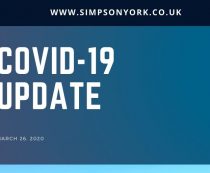 Simpson Update (26.03.20) – CORONAVIRUS (COVID-19)