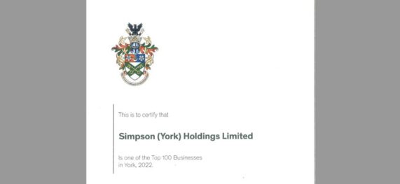 York Top 100 – Certificate